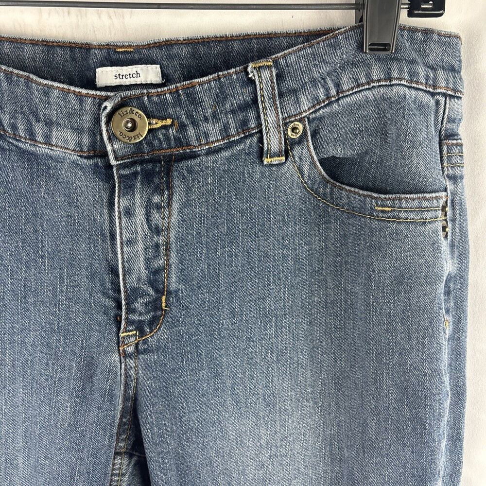 Liz & Co Women's Jeans Size 10 Stretch Blue 32" Waist - Picture 4 of 15
